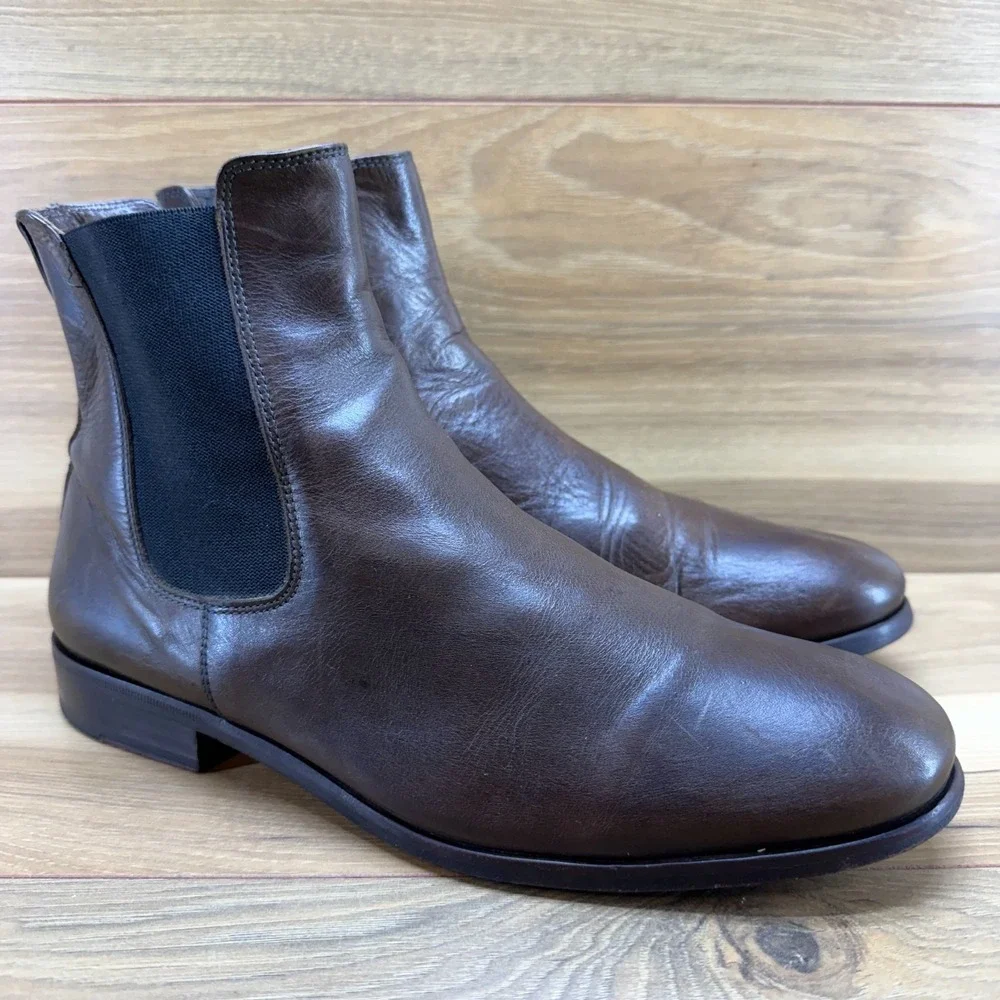 APC Rue Madame Paris Mens Chelsea Boot 8 EU 41 Brown Leather Business Casual